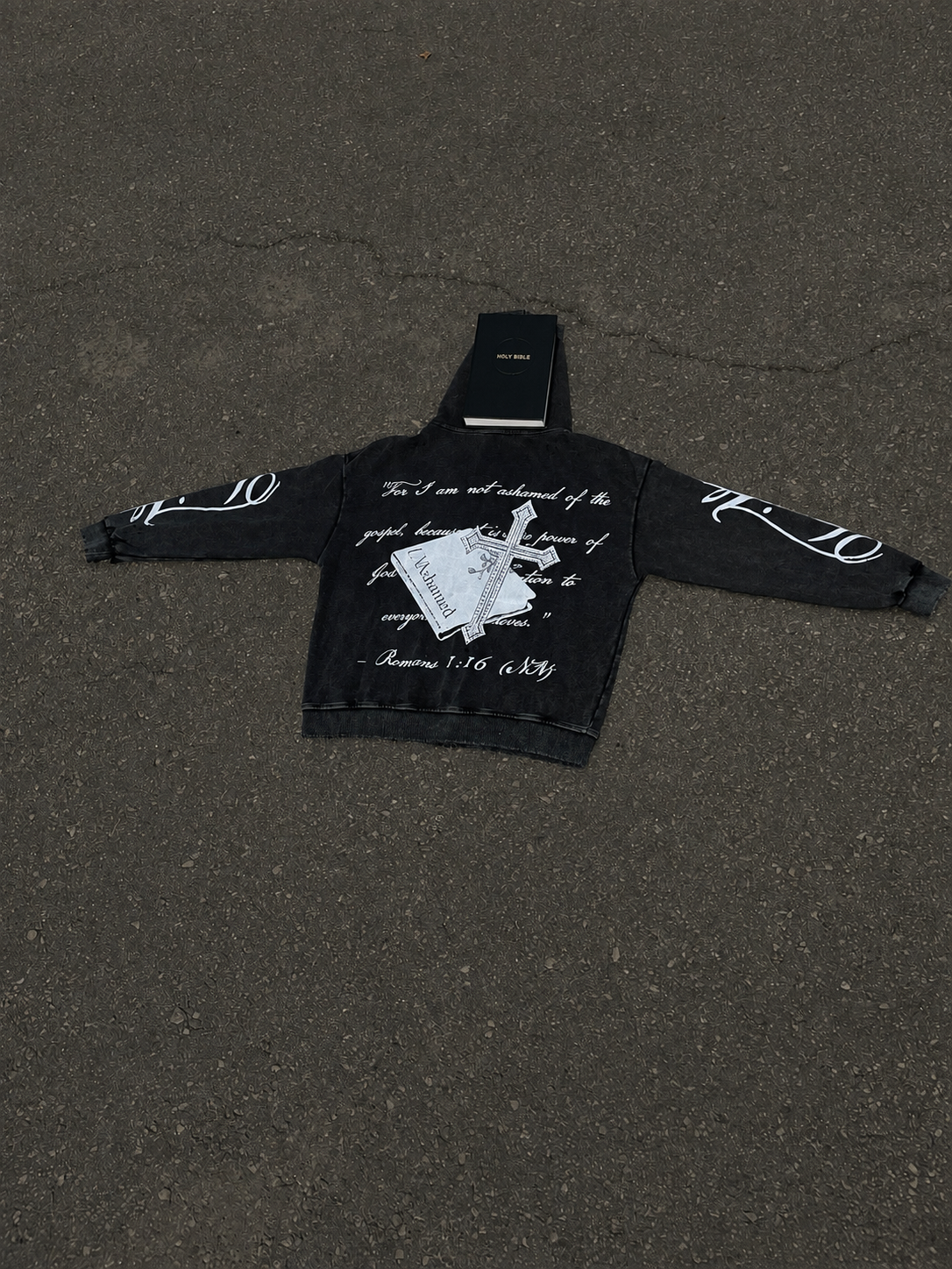 Black Oversized Distressed Boxy Fit Hoodie